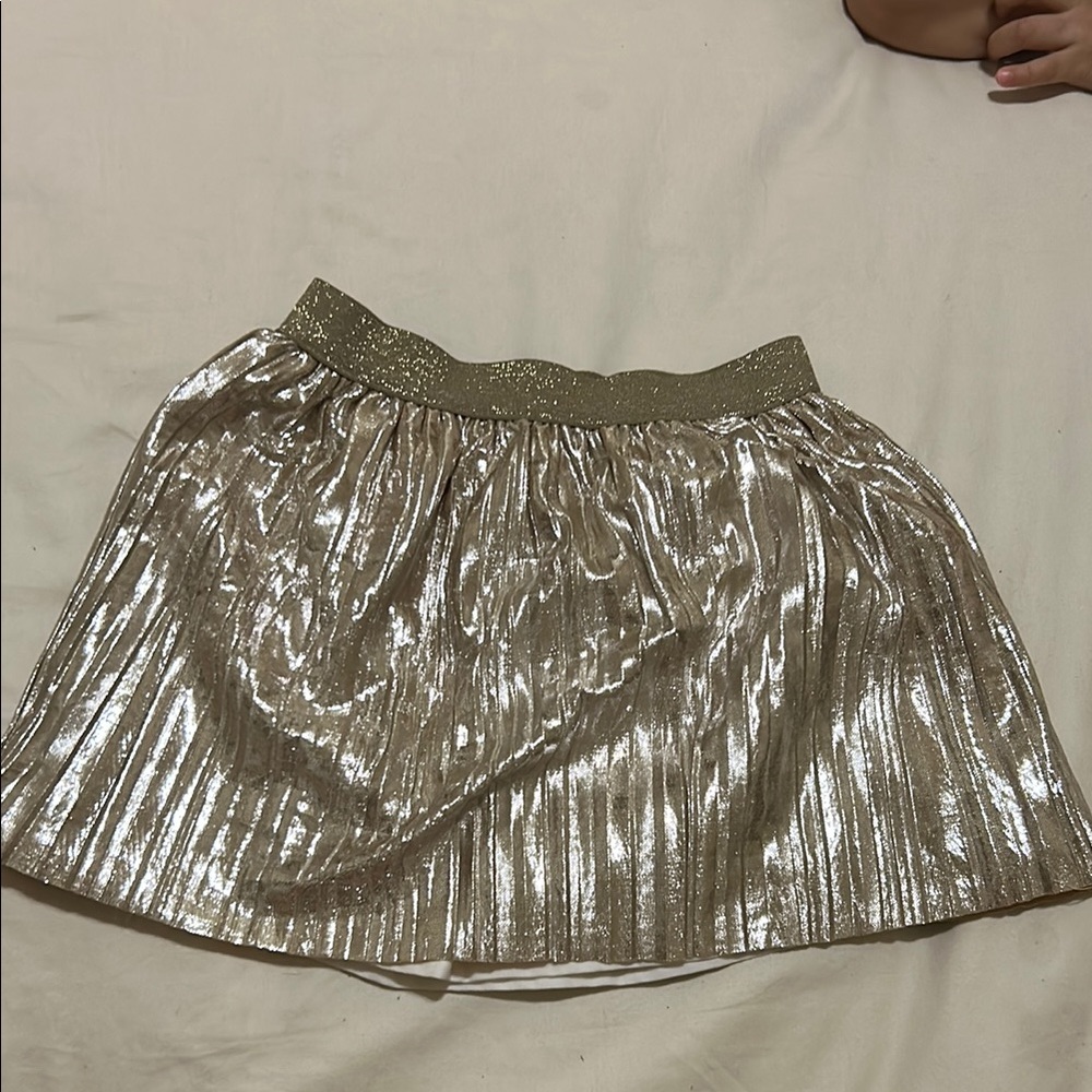 Carter's Shiny Gold Pleated Skirt
